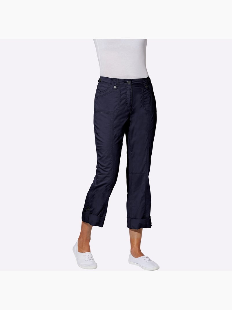 Pantalon En Coton Qualité Coton - Taille Courte - Witt Bleu marine - Kiabi