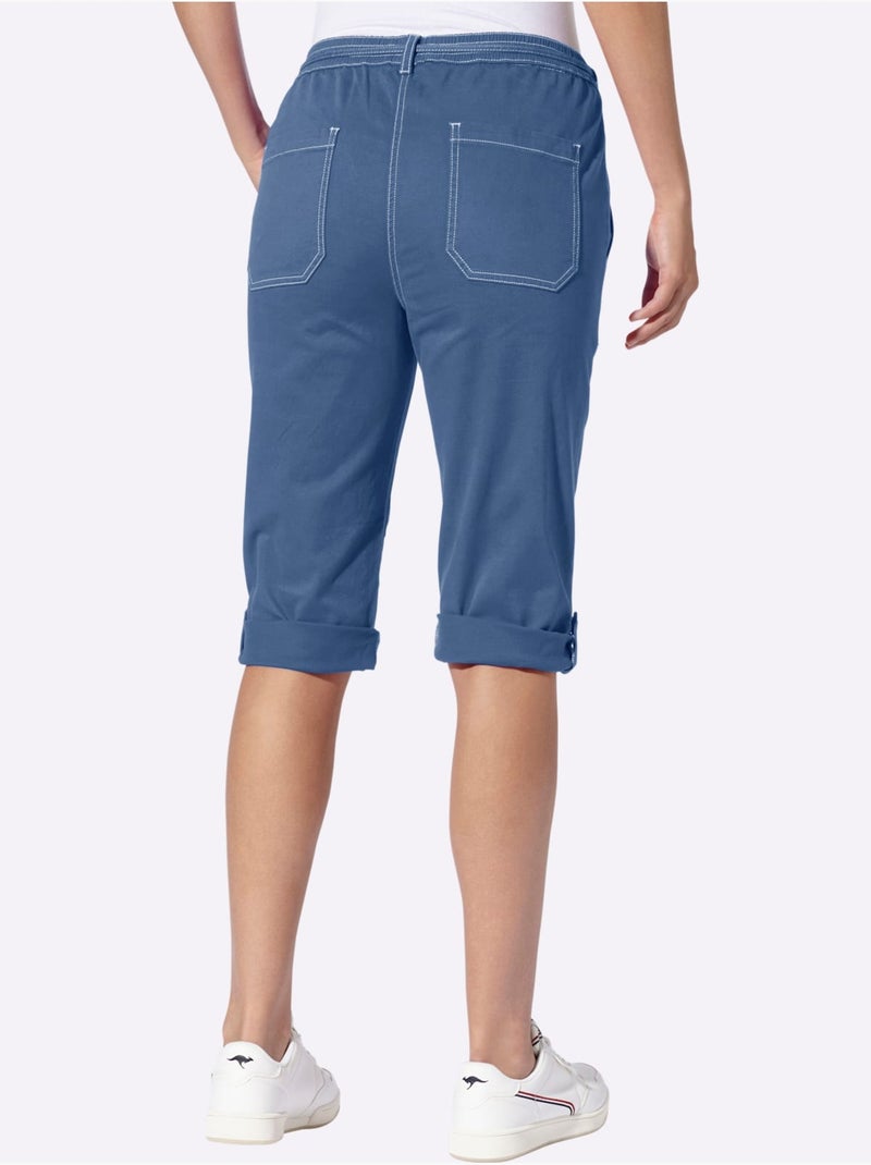 Pantalon En Coton Qualité Coton - Taille Standard - Helline Bleu jean - Kiabi