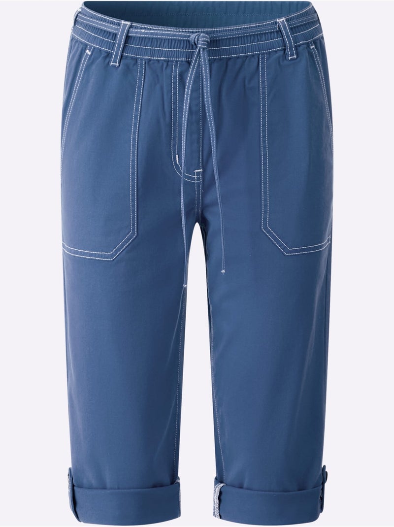 Pantalon En Coton Qualité Coton - Taille Standard - Helline Bleu jean - Kiabi