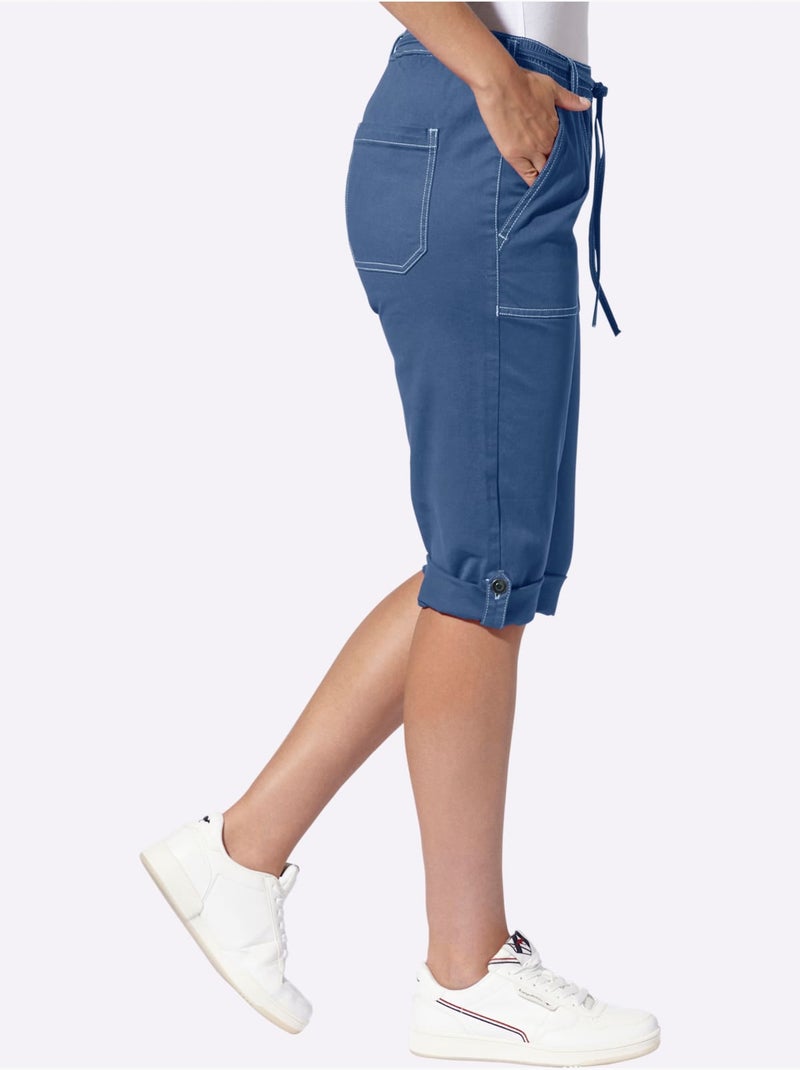 Pantalon En Coton Qualité Coton - Taille Standard - Helline Bleu jean - Kiabi