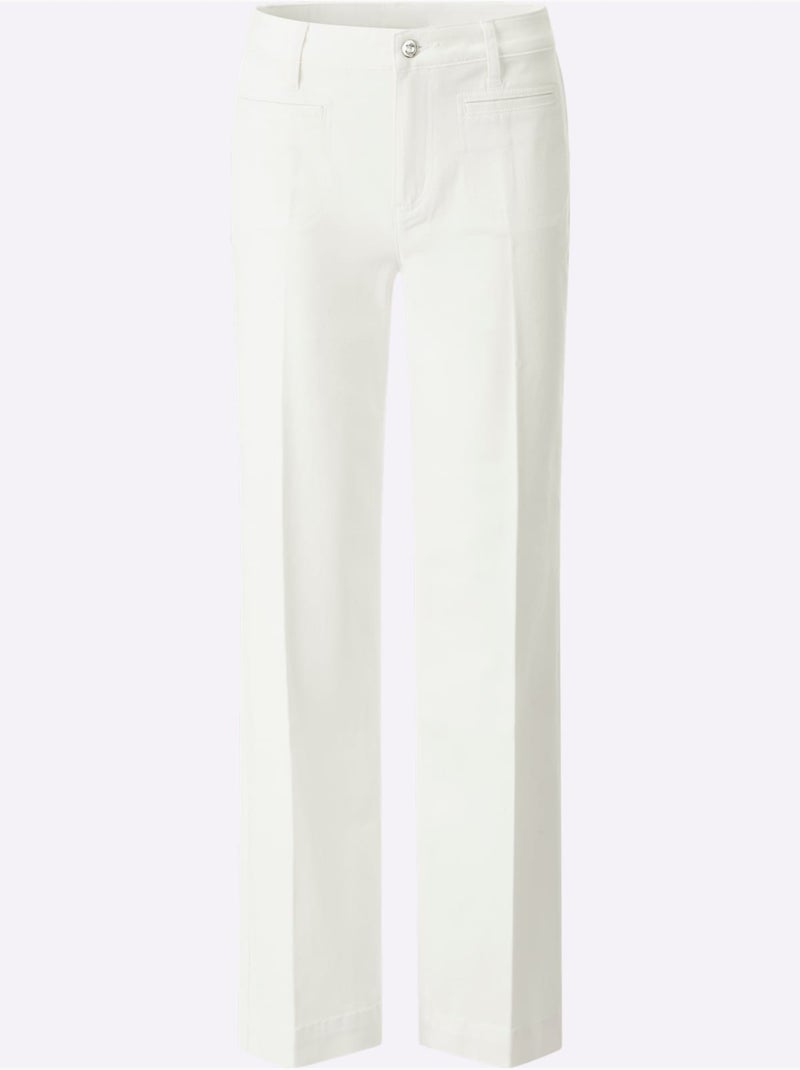Pantalon en coton qualité coton doux sur la peau - taille standard - helline Ecru - Kiabi