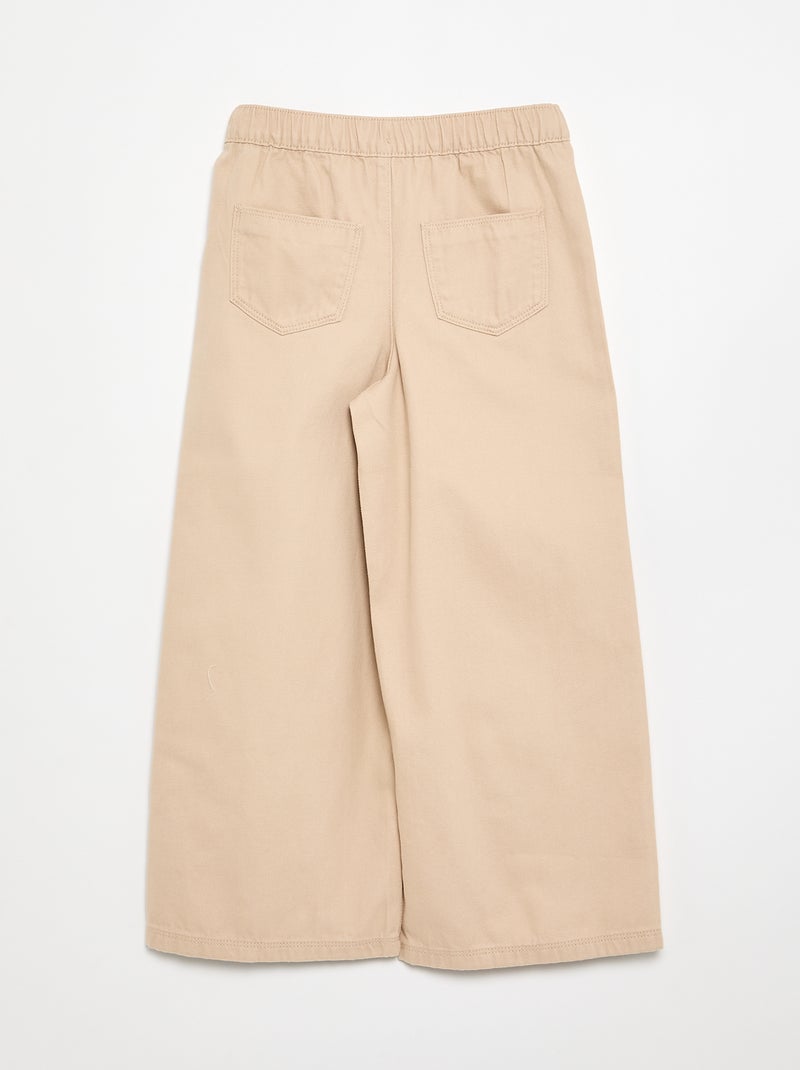 Pantalon en coton size + Beige - Kiabi