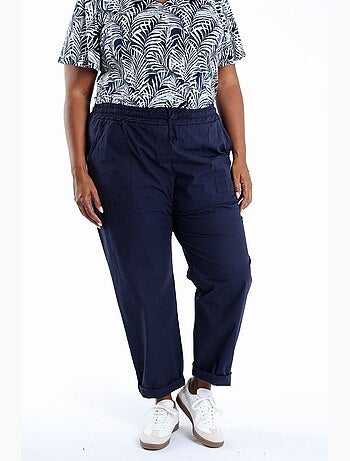 Pantalon en coton uni