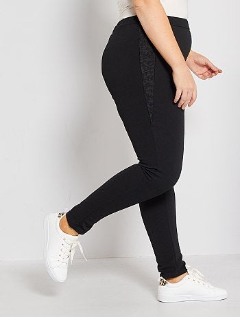 Pantalon en crêpe avec dentelle - Kiabi