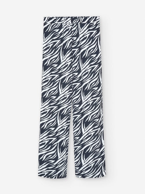 Pantalon en Crêpe avec Motif - Kiabi