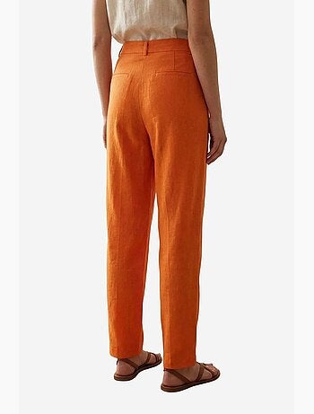 Pantalon en crêpe taille haute à jambe droite my fashion