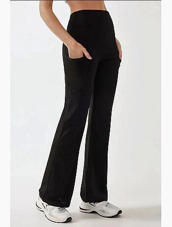 Pantalon en crêpe taille haute à jambes larges hiccup