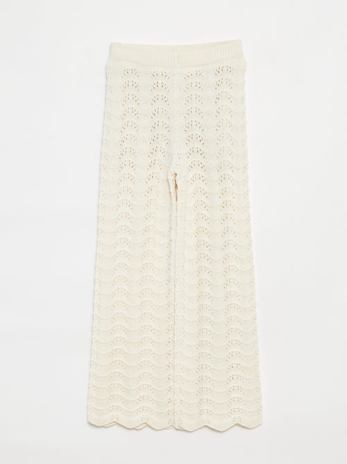 Pantalon en crochet avec motifs - Kiabi