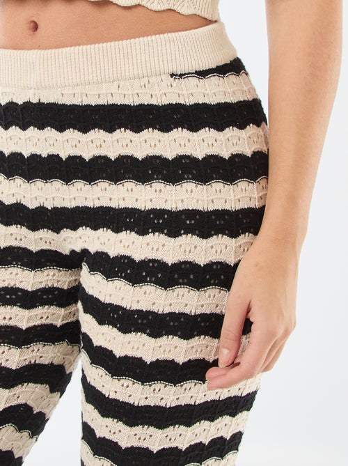 Pantalon en crochet flare - Kiabi