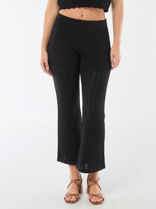 Pantalon en crochet flare - Kiabi