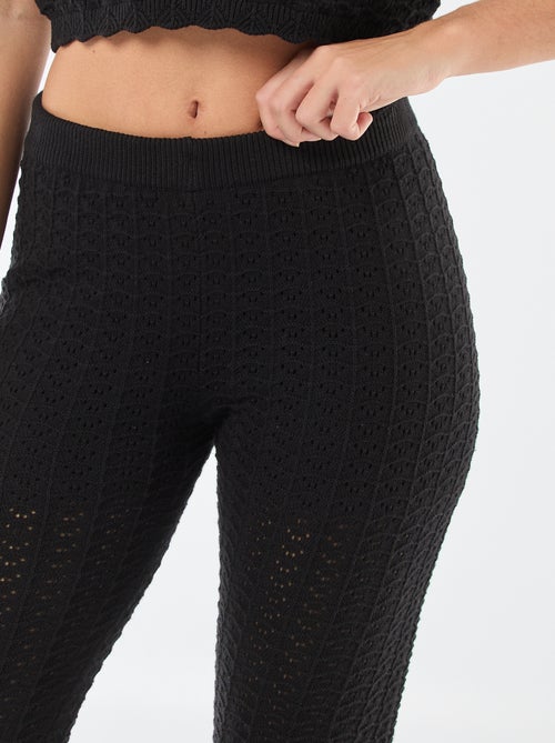 Pantalon en crochet flare - Kiabi