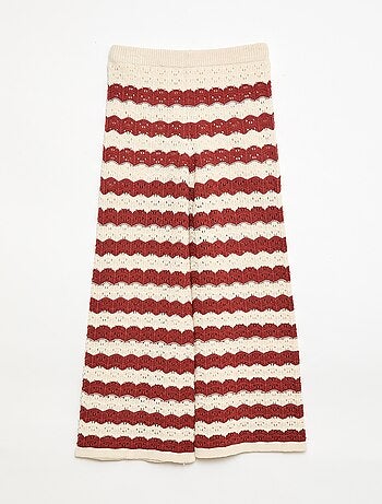 Pantalon en crochet forme flare / coupe évasée