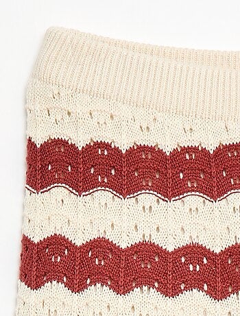 Pantalon en crochet forme flare / coupe évasée