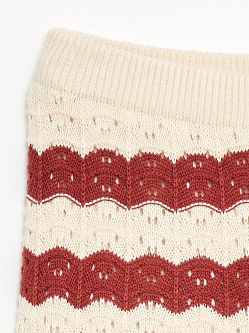 Pantalon en crochet forme flare / coupe évasée - Kiabi