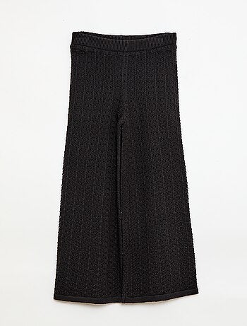 Pantalon en crochet forme flare / coupe évasée