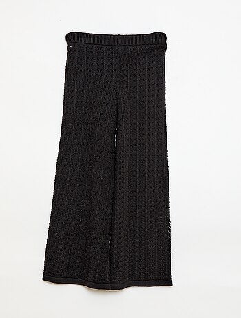 Pantalon en crochet forme flare / coupe évasée