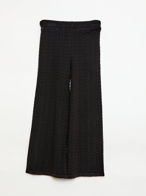 Pantalon en crochet forme flare / coupe évasée - Kiabi