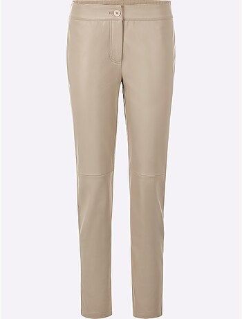 Pantalon En Cuir Cuir Agneau Nappa - Taille Standard - Helline