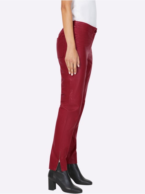 Pantalon En Cuir Cuir Agneau Nappa - Taille Standard - Helline - Kiabi