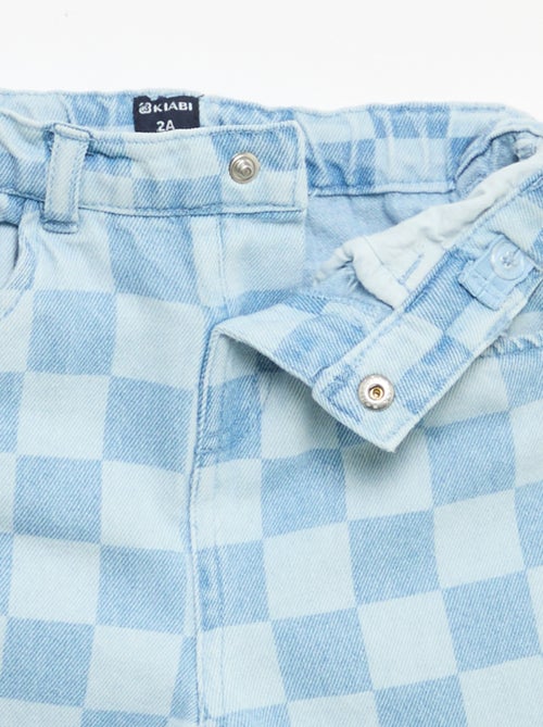 Pantalon en denim à carreaux - Kiabi Pantalon en denim à carreaux - Kiabi