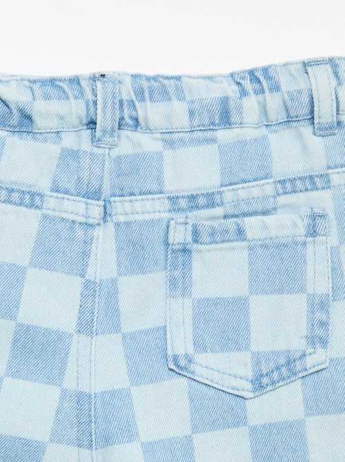 Pantalon en denim à carreaux - Kiabi Pantalon en denim à carreaux - Kiabi