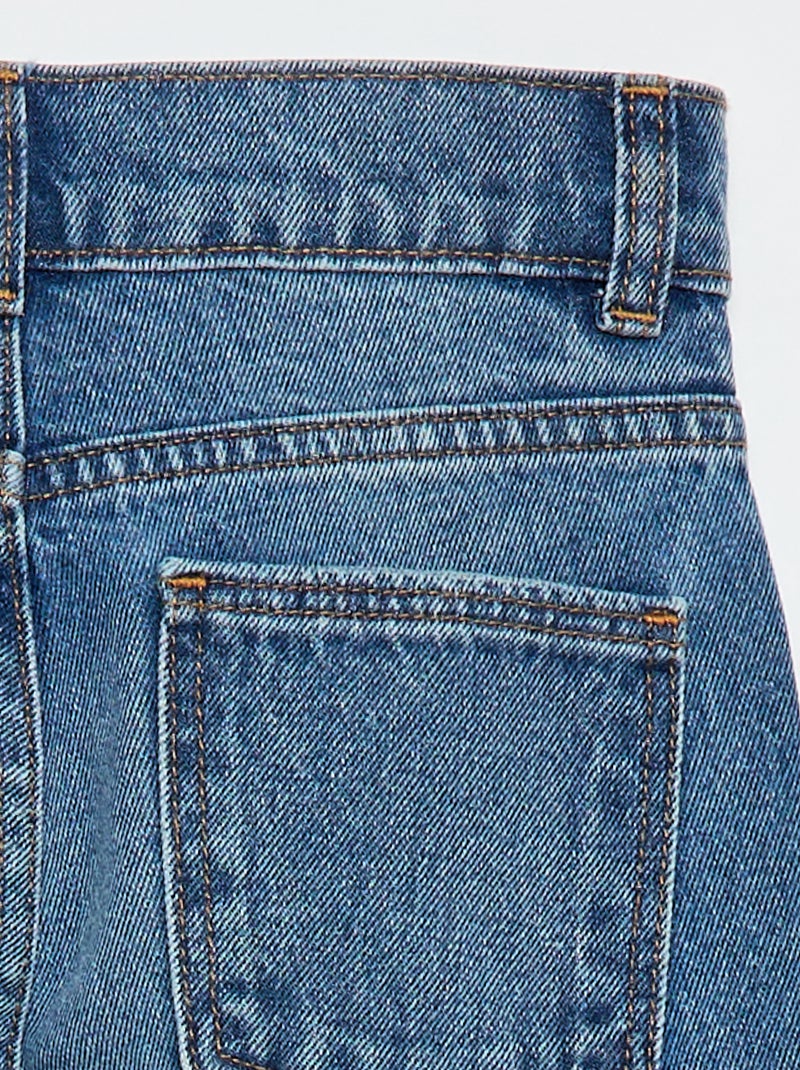 Pantalon en denim à taille haute Bleu - Kiabi