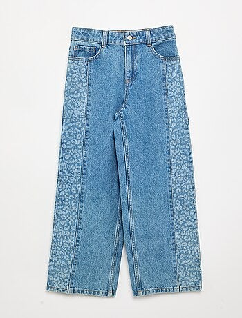 Pantalon en denim avec empiècements imprimés