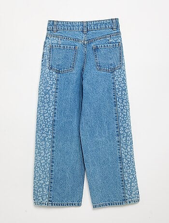 Pantalon en denim avec empiècements imprimés