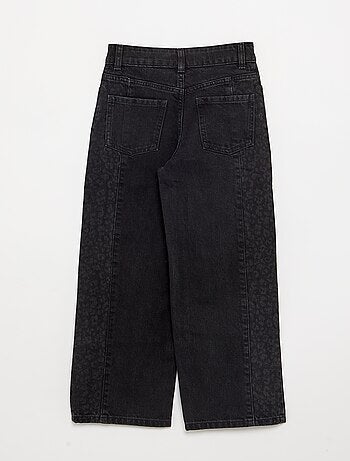 Pantalon en denim avec empiècements imprimés