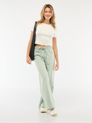 Pantalon en denim avec mini ceinture