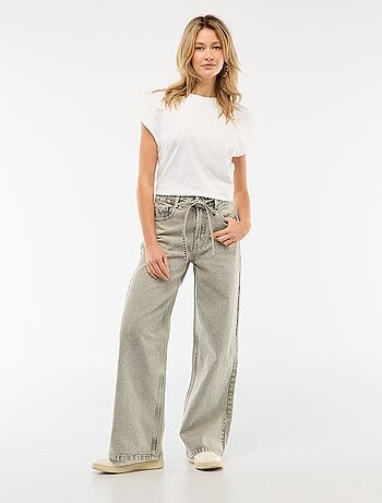 Pantalon en denim avec mini ceinture