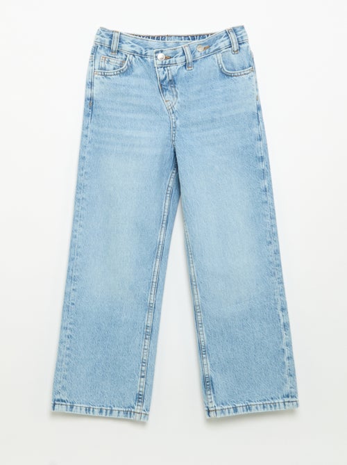Pantalon en denim avec patte de boutonnage décalée - Kiabi Pantalon en denim avec patte de boutonnage décalée - Kiabi
