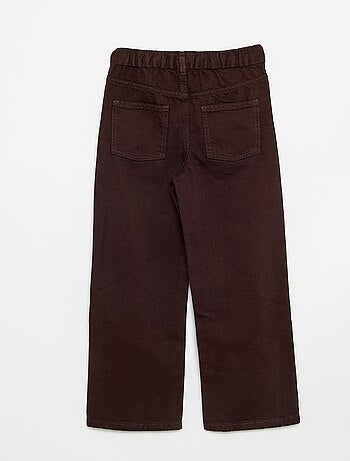 Pantalon en denim avec patte de boutonnage décalée