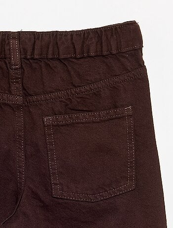 Pantalon en denim avec patte de boutonnage décalée