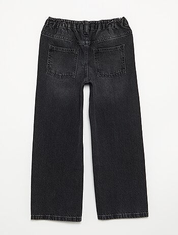 Pantalon en denim avec patte de boutonnage décalée