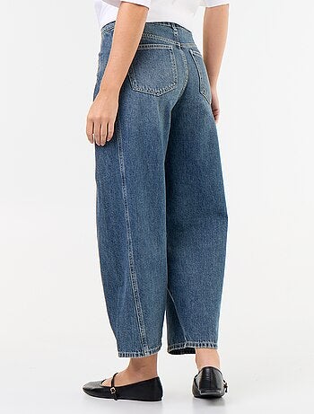 Pantalon en denim avec pinces fantaisie