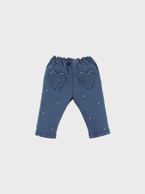 Pantalon en denim brodé Noukie's - Kiabi