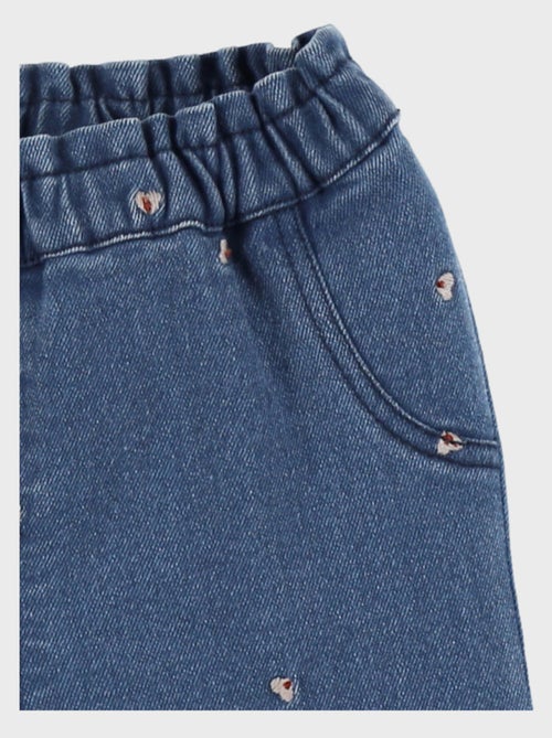 Pantalon en denim brodé Noukie's - Kiabi