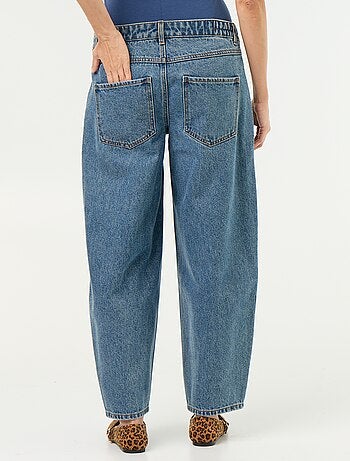Pantalon en denim de maternité coupe barrel