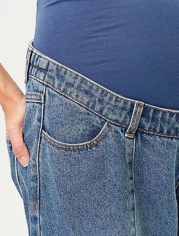 Pantalon en denim de maternité coupe barrel