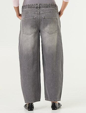 Pantalon en denim de maternité coupe barrel