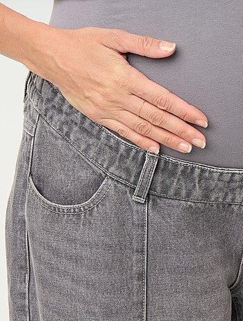 Pantalon en denim de maternité coupe barrel