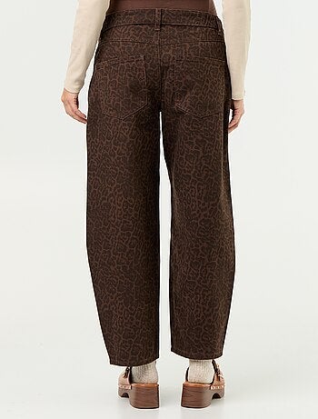 Pantalon en denim de maternité coupe barrel