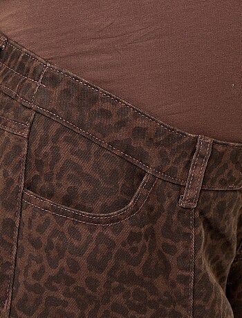 Pantalon en denim de maternité coupe barrel