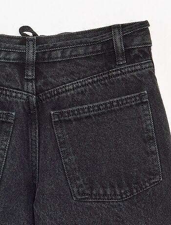 Pantalon en denim fit barrel avec ceinture