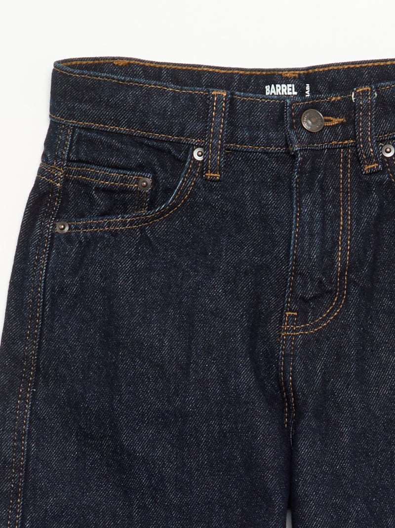 Pantalon en denim forme barrel Bleu - Kiabi