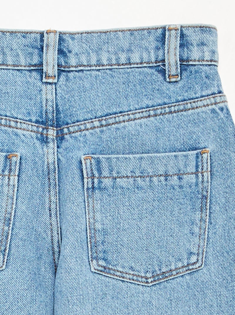 Pantalon en denim forme barrel Bleu - Kiabi