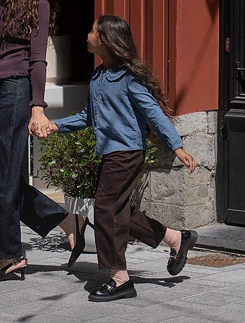 Pantalon en denim forme barrel