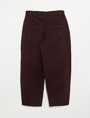 Pantalon en denim forme barrel
