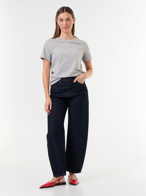 Pantalon en denim forme large barrel - Kiabi